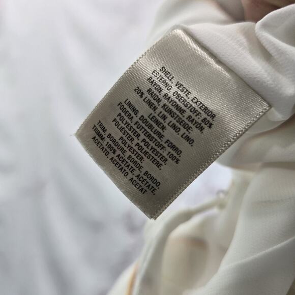 Anthropologie Jumpsuit Womens 8 Medium Linen Pinstripe Tank Essential - Picture 12 of 13